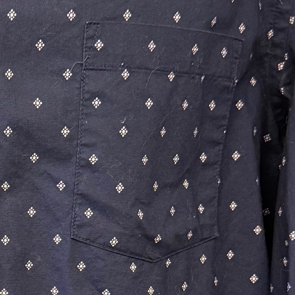 Blue Good Fellow Diamond Pattern Button Down - Picture 3 of 4